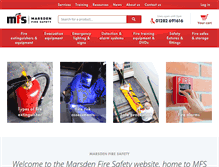 Tablet Screenshot of marsden-fire-safety.co.uk